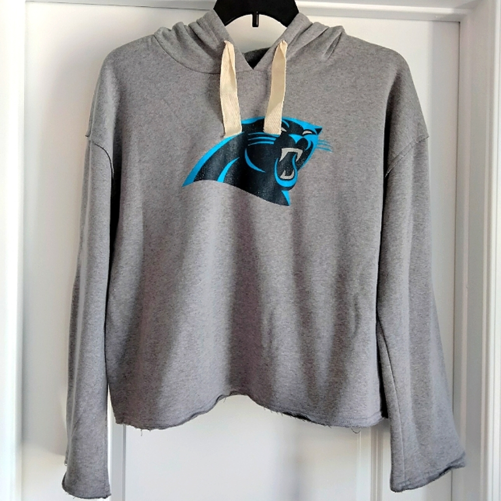 NWT L NFL Carolina Panthers Logo Hoodie Sweatshirt